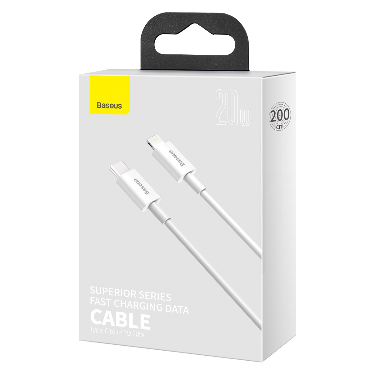 CABO BASEUS (CATLYS-C02) SUPERIOR PD USB-C – LIGHTNING  2.0M 20W WHITE